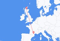 Flyg från Inverness, Skottland till Carcassonne, Frankrike