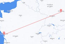 Flyg från Nürnberg, Tyskland till La Rochelle, Frankrike