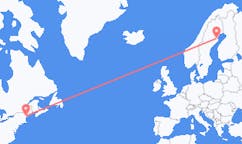 Flug frá Portland, Bandaríkjunum til Skellefteå, Svíþjóð