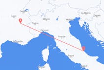 Vols depuis la ville de Grenoble vers la ville de Pescara