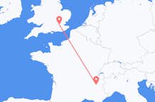 Flyrejser fra Grenoble til London