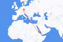 Flyreiser fra Asmara, til München