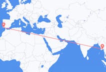 Vluchten van Rangoon, Myanmar (Birma) naar Faro, Napoli, Portugal