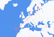 Lennot Funchalista, Portugali Lappeenrantaan, Suomi