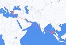 Flyg från Banda Aceh, Indonesien till Rhodes, England, Grekland