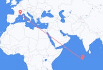 Flights from Gan, Maldives to Marseille, France