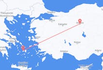 Loty z Parosu, Grecja z Ankara, Turcja