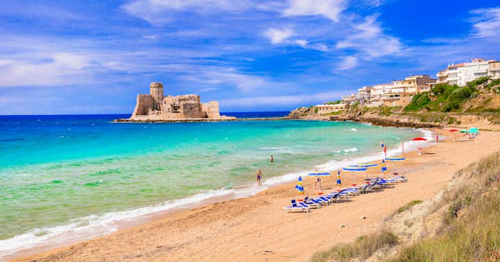 Photo of Le Castella .Isola di Capo Rizzuto ,beach and castles of Calabria, south of Italy.