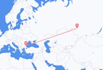 Flyreiser fra Novosibirsk, Russland til Burgas, Bulgaria