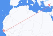 Flights from Bissau to Gazipaşa
