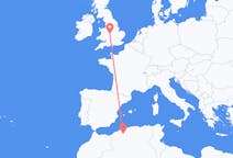 Flyrejser fra Tiaret, Algeriet til Birmingham, England