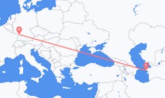 出发地 土库曼斯坦土庫曼巴希目的地 德国卡尔斯鲁厄的航班