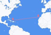 Vols de Providenciales, îles Turques-et-Caïques pour Ténérife, Espagne