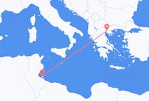 出发地 突尼斯出发地 杰尔巴岛目的地 希腊塞萨洛尼基的航班