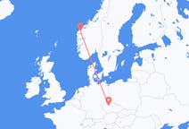 Vols de Prague, Tchéquie pour Volda, Norvège