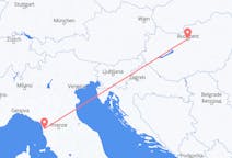 Vluchten van Pisa, Italië naar Boedapest, Hongarije