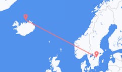 アイスランドのグリムジーから、スウェーデンのリンシェーピングまでのフライト