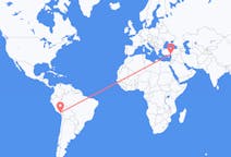 Flyrejser fra Arequipa, Peru til Adana, Tyrkiet