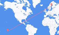 出发地 法属波利尼西亚出发地 賴阿特阿島目的地 瑞典于默奥的航班