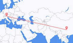 Flyrejser fra Chongqing, Kina til Bolzano, Italien