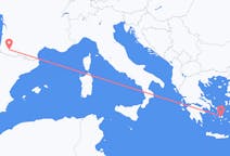Vols depuis la ville de Pau (Pyrénées-Atlantiques) vers la ville de Naxos