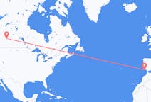 Flüge von Lloydminster, Kanada, zum Distrikt Faro, Kanada