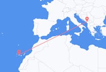 Flights from Podgorica, Montenegro to Tenerife, Spain