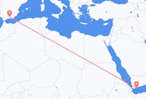 Vluchten van Aden naar Granada