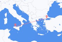 Flyreiser fra Tekirdag, Tyrkia til Palermo, Italia