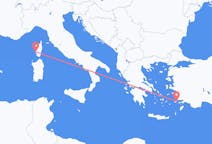 出发地 希腊出发地 科斯岛目的地 法国阿雅克肖的航班