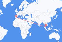 Flyreiser fra Kota Bharu, Malaysia til Málaga, Spania
