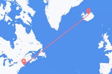Flyreiser fra Boston, USA til Akureyri, Island