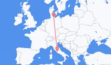 Vluchten uit Lübeck, Duitsland naar Rome, Italië