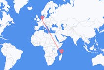 Flyreiser fra Antsiranana, Madagaskar til Dortmund, Tyskland