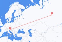 Flights from Podkamennaya Tunguska, Russia to Ljubljana, Slovenia