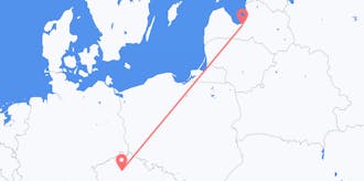 Flyg från Tjeckien till Lettland