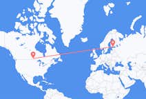 Flyrejser fra Winnipeg til Helsinki