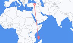 Flyreiser fra Mamoudzou, Frankrike til Sanliurfa, Tyrkia