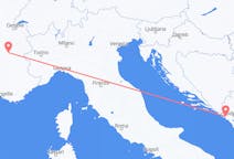 Flyg från Tivat, Montenegro till Grenoble, Frankrike