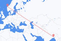 出发地 孟加拉国出发地 达卡市目的地 挪威Ålesund的航班