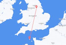 Vluchten van Doncaster, Engeland naar Guernsey, Guernsey