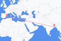 出发地 印度出发地 加尔各答目的地 西班牙伊维萨岛的航班