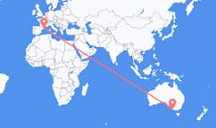 出发地 澳大利亚出发地 甘比爾山目的地 西班牙赫罗纳的航班