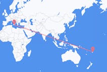 Flyreiser fra Labasa, Fiji til Catania, Italia