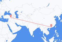 Flyreiser fra Guangzhou, Kina til Diyarbakir, Tyrkia