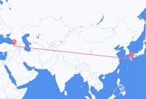 Flug frá Miyazaki, Japan til Erzurum, Tyrklandi