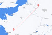 Flyg från Poitiers, Frankrike till Köln, Tyskland