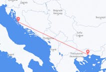 クロアチアのザダルから、ギリシャのカバラ県までのフライト