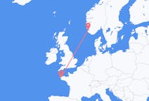 Flights from Stavanger, Norway to Brest, France