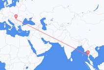 Flyreiser fra Myeik, Myanmar, Myanmar (Burma) til Timișoara, Romania